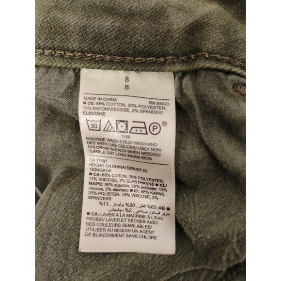 Old Navy Rockstar Distressed skinny Jeans Green Mid-Rise Stretch size 8 - Picture 8 of 9